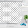 Black And White Checkered Geometric Pattern Shower Curtain For Bathroom Decor