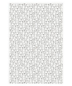 Black And White Dogs Wrapping Paper Shower Curtain - Waterproof Fabric