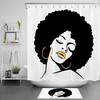 Black And White Makeup Shower Curtain - Bold And Colorful Bathroom Decor With Unique And Modern Print
