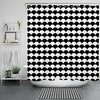 Black And White Mermaid Scales Shower Curtain Bathroom Accessory With An Abstract Ocean Design