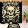 Black And White Skull Shower Curtain