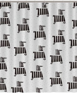 Black And White Striped Zebra Pattern Shower Curtain - Custom Durable Fabric