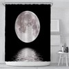 Black Cat Spider Web Halloween Full Moon Shower Curtain For A Spooky Bathroom