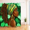 Black Girls Afro Lady African American Woman Shower Curtain