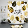 Black Gold Easter Eggs With Unique Shower Curtains Design Creative Bathroom Accessories