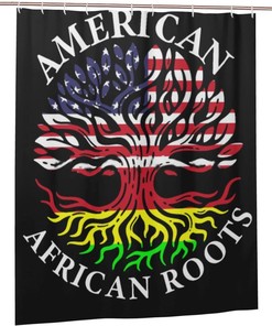 Black History Month Roots Shower Curtain for an Educational Theme