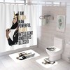 Black Leader African American Shower Curtain 4 Piece Set