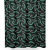 Black Palm Leaves Waterproof Fabric Bathroom Shower Curtain by S4Sassy
