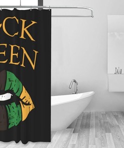 Black Queen Lips Shower Curtain for a Proud African American Style