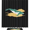 Black Shark Print Shower Curtain, Waterproof Fabric for Bathroom Decor