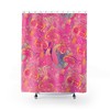 Black Shower Curtain with Owl Print - Magic School-Themed Shower Curtain for Nature-Loving Bathroom Decor. 