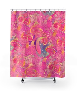 Black Shower Curtain with Owl Print - Magic School-Themed Shower Curtain for Nature-Loving Bathroom Decor. 