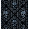 Black Skull Lacy Pattern Waterproof Shower Curtain - Gothic And Stylish Curtain For Your Bathroom