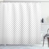 Black Star Print Shower Curtain, Geometric Abstract Bathroom Decor