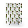 Black Upside Down Pineapple Swinger Shower Curtain for a Bold and Edgy Bathroom.