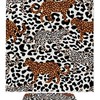 Black White And Brown Leopard Bathroom Set With Waterproof Fabric Shower Curtain