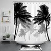 Black & White Palm Trees Shower Curtain With A Modern Twist