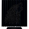 Black Wolf Waterproof Shower Curtain For Modern Bathroom Decor