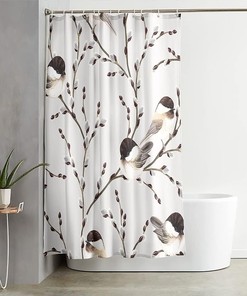 Black and Gold Rose Shower Curtain Artistic Bathroom Decor Waterproof Fabric Curtain