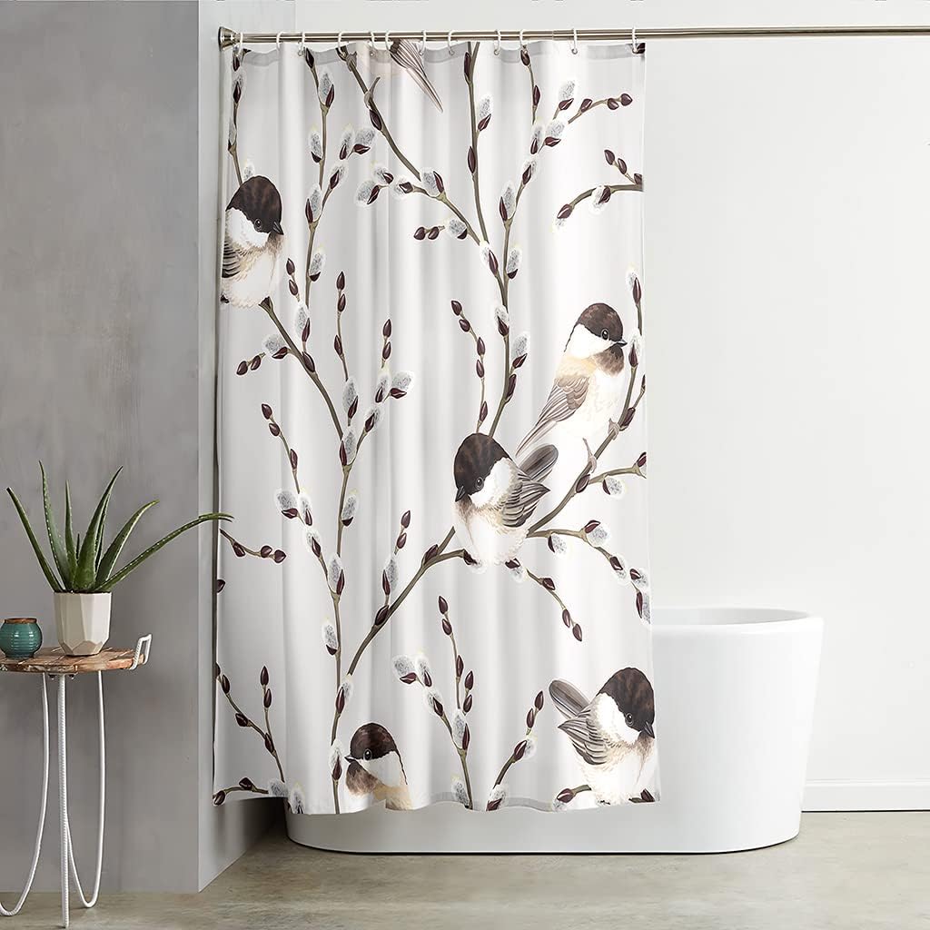 Black and Gold Rose Shower Curtain Artistic Bathroom Decor Waterproof Fabric Curtain