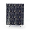Black and Gold Sea Shell Print Shower Curtain Waterproof Fabric for a Sophisticated Bathroom Decor