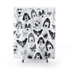 Black and White Dog Lover Shower Curtain for Pet-Friendly Bathroom Decor