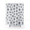 Black and White Festive Christmas Snowflakes Shower Curtain, Chic Bathroom Decor with Winter Theme 