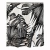 Black and White Frond Palm Leaves Rainforest Shower Curtain Heavy Fabric Jungle Bathroom Decor