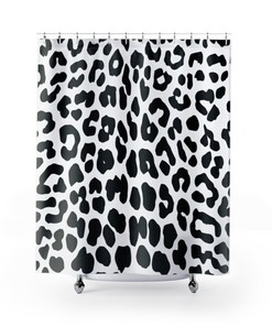 Black and White Leopard Print Shower Curtain for a personalized and waterproof bathroom