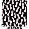 Black and White Pineapples Shower Curtain for Bathroom Decor 