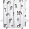 Black and White Silhouette Zebra Shower Curtain - Waterproof Bathroom Decor with SEASD