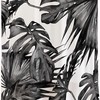 Black and White Simple Modern Frond Leaf Palm Jungle Rainforest Plant Shower Curtain Bathroom Accessories Washable