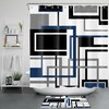 Black and White Stripe Geometric Pattern Shower Curtain, Modern Bathroom Decor