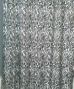 Black and White Zebra Print Fabric Shower Curtain for Bold Bathroom Decor