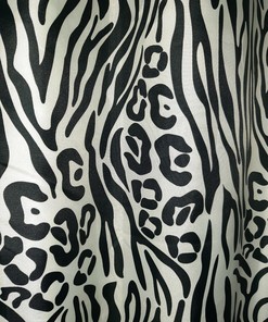 Black and White Zebra Print Fabric Shower Curtain for Bold Bathroom Decor