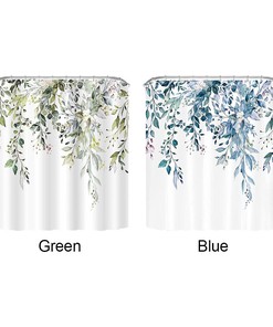 Blackout Large Floral Print Shower Curtain For Home Decor Bathroom