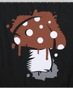 Blood Mushroom Personalized Shower Curtain, Durable Bath Curtain Liner For Your Unique Bathroom Decor