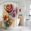 Blooming Flowers Garden Flowers Shower Curtain for a Colorful and Vibrant Bathroom Decor