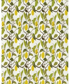 Blooming Lemon Tree Shower Curtain, Rustic Floral Bathroom Decor