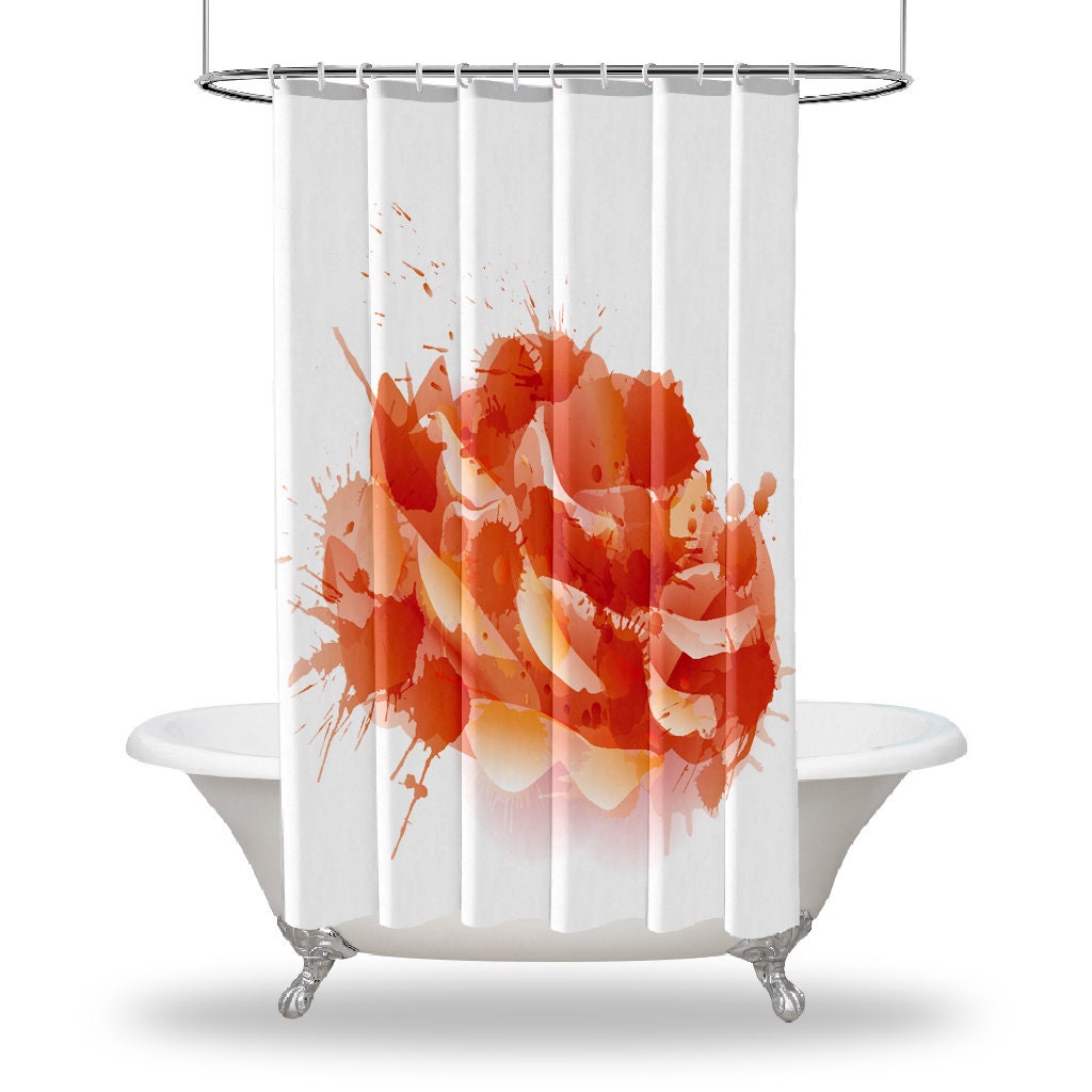 Blossom Romantic Summer Garden Roses Flowers Shower Curtain For Bathroom