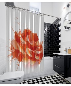 Blossom Romantic Summer Garden Roses Flowers Shower Curtain For Bathroom