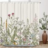 Blossom into Spring with Wildflower Botanical Shower Curtain for Sage Green Bathroom Decor