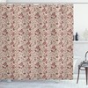 Blossoming Spring Retro Floral Shower Curtain, Create A Retro Bathroom Atmosphere 