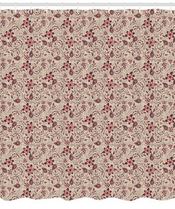 Blossoming Spring Retro Floral Shower Curtain, Create A Retro Bathroom Atmosphere