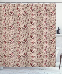 Blossoming Spring Retro Floral Shower Curtain, Create A Retro Bathroom Atmosphere