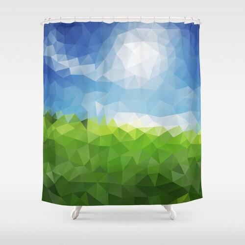 Blue Abstract Shower Curtain: Add An Artsy Touch To Your Bathroom