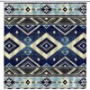 Blue And Beige Southwest Native American Shower Curtain