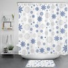 Blue And White Merry Christmas Snowflake Shower Curtain For A Festive Touch