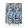 Blue And White William Morris Inspired Shower Curtain, Garden-Themed Bathroom Decor 