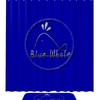 Blue And Yellow Mushroom Bathroom Set With Waterproof Fabric Shower Curtain